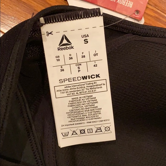🤍 NWT Reebok Black Sports Bra Size S 🤍 - Picture 8 of 8